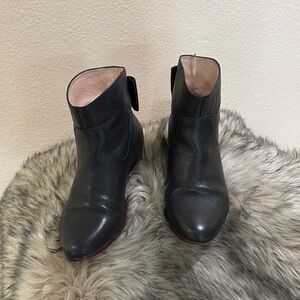 Kate Spade Black Ankle Boots with Stacked Heel